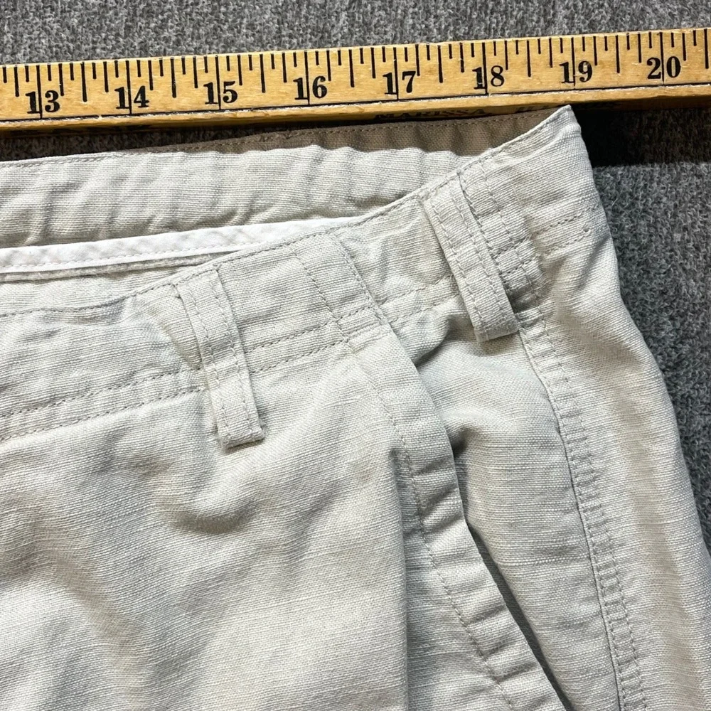 Breakwater Mens Linen Cotton Blend Drawstring Pants Beige 40x32 Relaxed Fit
